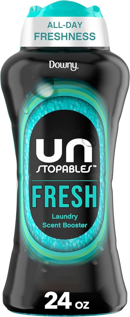 Downy Unstopables In Wash Scent Booster Beads, Fresh Scent, 24 oz, Laundry Beads for odor Protection, Downy Scent Booster Beads, Laundry Scent Boosters (24 Ounce (Pack of 1))