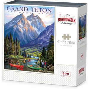 Boardwalk Puzzles Grand Teton National Park, 500 Piece Jigsaw Puzzle for Adults, Made in USA