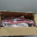 Phenanive 2-in-1 Shopping Cart for Groceries, Lightweight Aluminum Grocery Cart on Wheels and 50L Removable Waterproof Shopping Bag for Moving, Camping (Red)