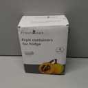 Freshmage Fruit Storage Containers for Fridge with Removable Colander, Airtight Food Storage Container, Dishwasher Safe Produce Saver for Refrigerator, Keep Berry Fruit Fresh Longer 4 pcs Small Clear