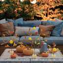 TORONTOKYO 6 Pieces Fall Village Trees, Faux Autumn Tabletop Trees, Fall Mini Tree with Billy Balls Wooden Base, Autumn Miniature for Harvest Thanksgiving Home Indoor Decor