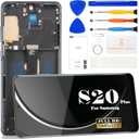 TFT for Samsung Galaxy S20 Plus 5G LCD Screen Replacement for Samsung S20+ 5G Display Digitizer for Galaxy SM-G985 SM-G986 SM-G986F SM-G986U Touch Screen Repair Kits(Black, with Frame)