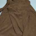 Yeokou Womens Casual Corduroy Bib Knee Length Overalls Pinafore Midi Dress Jumpsuit (X-Large, Brown)