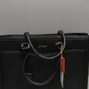 LOVEVOOK Laptop Tote Bag for Women,Work Tote with Wristlet,PU Leather Computer Bag for Teacher,Office, Daily (Medium, Black)