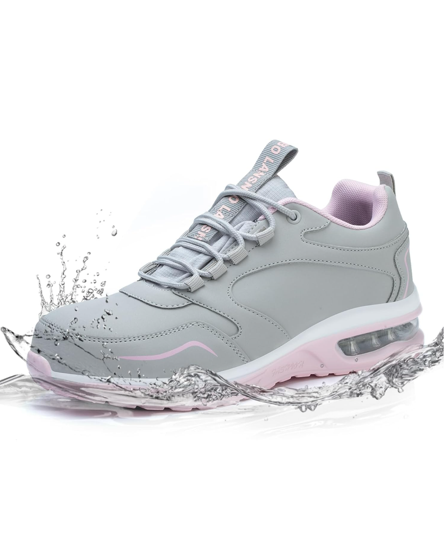 Waterproof Steel Toe Shoes for Women Non Slip Puncture Proof Safety Work Sneakers Comfortable Lightweight Fashion Footwear for Industrial Construction and Food Service 10.5
