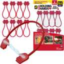 Ruby Holding Hands Ultra-Powerful Magnetic Silicone Zip Ties, AS-SEEN-ON-TV, Industrial-Strength Cable Ties with Magnet Automatically Stick Together, Reusable, Great for Cables, Cords (7.25 In.)
