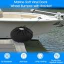 Dock Bumpers Wheel,Corner Mount Boat Dock Wheel Bumper,Dock Corner Bumper Wheel Fender for Docking Pontoon Boat,Marine-Grade,Inflatable 12",Smooth Rolling,with Heavy-Duty Hardware