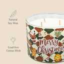 Christmas Candles - Christmas Gifts for Women, Natural Soy Wax Gingerbread Scented Candles(12.7oz)