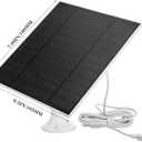 4 Pack 5w Solar Panels for Security Cameras Outdoor Waterproof Solar Panel for Ring Camera with Type-c and 360 Adjustable Safety Bracket Panel Charge Micro for Camera