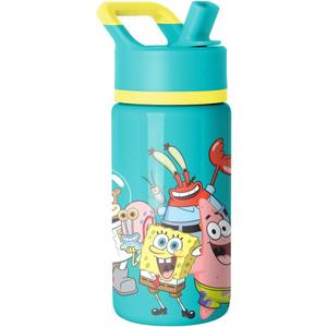 Simple Modern Kids Summit Water Bottle with Straw Lid | SpongeBob 14oz Insulated Stainless Steel Cup for Boys, Girls, School | SpongeBob Pals