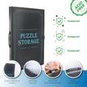 1000 Pcs Puzzle Storage Portfolio Folder with 20 Acid- Free Pockets, Large Capacity Puzzle Organizer, Portable, Dustproof and Protective Accessory for Jigsaw Enthusiasts, Blue, 1000 Piece
