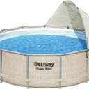 Bestway Pool Canopy Sunshade | Compatible with Round Above Ground Swimming Pools Between 10-18 in Diameter