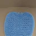 BESKAR Larger Foot Scrubber Mat with Non-Slip Suction Cups- Cleans, Smooths, Exfoliates & Massages Without Bending, Circulation & Soothes Tired Feet, Great for Shower or Bathtub (Blue)