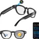 AI Smart Glasses with 800W Camera, Bluetooth Video Recording Sunglasses, Real-Time Translation Glasses with ChatGPT Assistant, Hands-Free Calls & Music, Smart Camera Glasses for Men Outdoor Travel