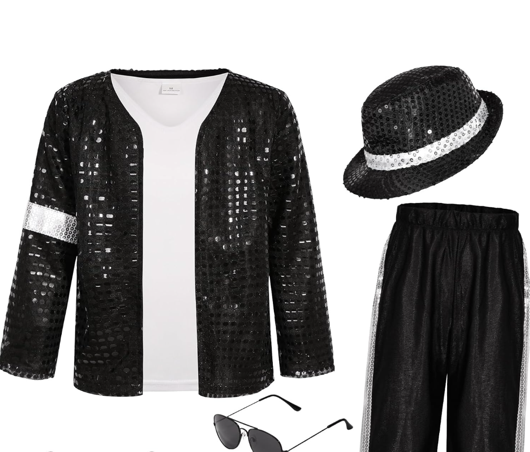 Kids 80s 90s Pop Star Costume, Dance Party Outfit, Halloween Costume M