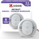 Kidde Smoke Detector, AA Battery Powered, LED Warning Light Indicators, Pack of 1, White, 30CUAR