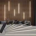 Art3d 6-Pack Recessed LED Strip Light Kit with Smart Switch, White, 40 inches