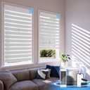 DONGFXK Motorized Zebra Blinds with Remote,Rechargeable Electric Shades