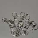 uxcell Curtain Clip Rings with Hooks Iron 1.25 Inch Inner Dia 3.5mm Thickness Drapery Ring for Window Curtain Rods Silver Tone 24 Pcs