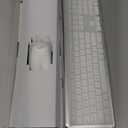 Wireless Keyboard and Mouse Combo - Full Size Slim Thin Wireless Keyboard Mouse with Numeric Keypad 2.4G Stable Connection Adjustable DPI (White & Silver)