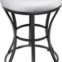 Ellensamqi Vanity Stool, Grey Stools for Makeup Room, Round Ottoman Foot Stool, Velvet Footrest Vanity Chair for Bathroom, Bedroom, Living Room Furniture, Entryway, Offices