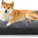 JOEJOY Orthopedic Dog Bed Medium Sized Dogs, Extra Thick Supportive Big Dog Couch Bed with Sides, Ultra Soft Pet Bed Sofa, Grey, 35''x25''