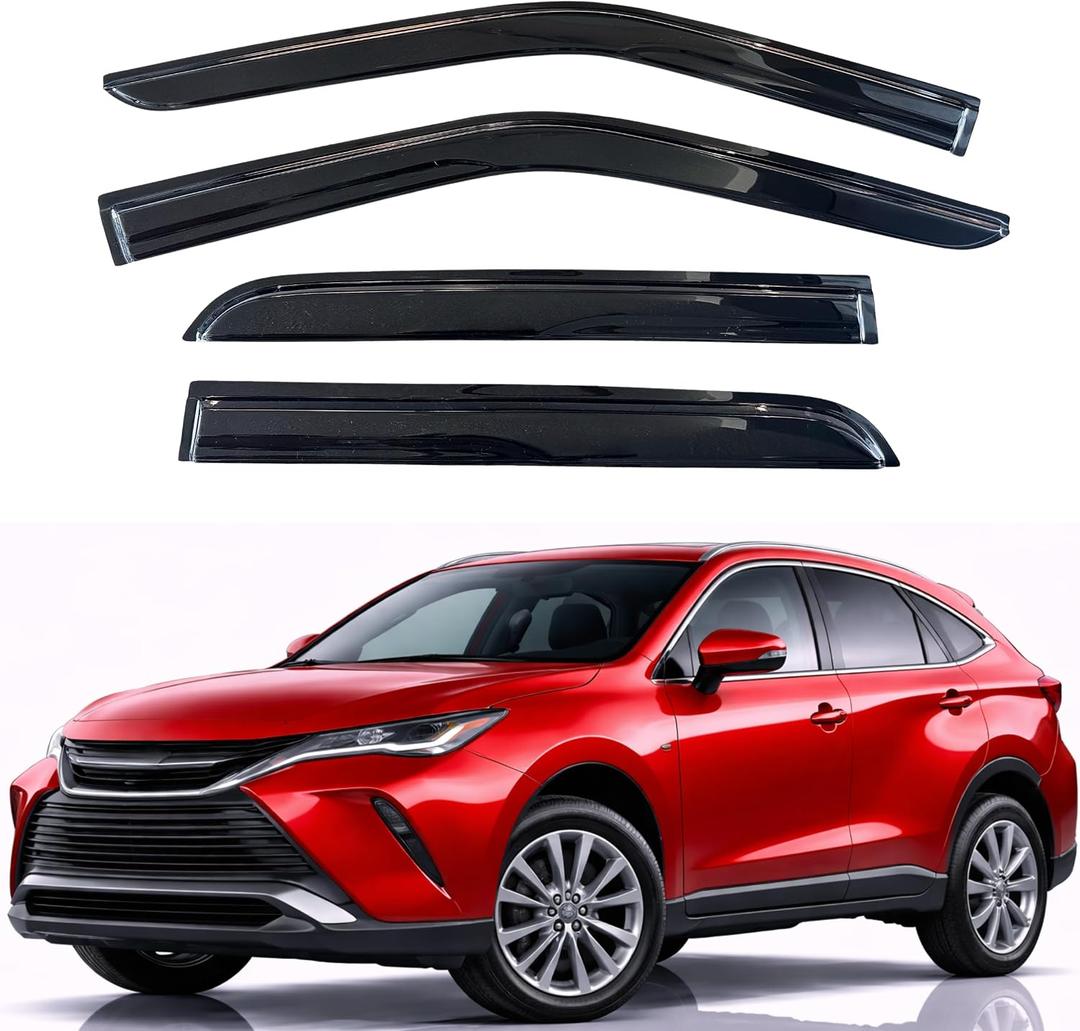 KPY Rain Guards Fit for 2021-2024 Toyota Venza, Out-Channel Window Visors Vent Wind Deflectors 4PC, Car Accessories for 21-24 Venza