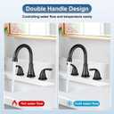 Widespread Bathroom Sink Faucet Deck Mounted 3 Hole 8 inch Bathroom Vanity Faucet 2 Handles Basin Mixer Tap with Pop up Drain,Oil Rubbed Bronze