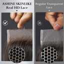 ASHINE 5x5 HD Lace Closure Straight Human Hair 5x5 Real HD Lace Closure Invisible Bleached Knots Pre Plucked with Baby Hair Natural Hairline 14 Inch