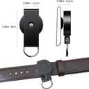 2 Pack Retractable Keychain Heavy Duty with 360 Rotating Belt Clip, 24 Retractable Key Holder for Keys, ID Badge, EDC, Work, Security, Construction