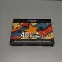 2 x Fabric Markers Permanent for Clothes, 40 Colors Fine Tips Paint Pens for Clothing Canvas Tote Bags T-Shirt and Shoes, Non Toxic Ink for Kids and Adults