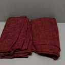 FINECITY Burgundy Sheer Curtains 96 Inches Long - 2 Panels Rustic Leaf Floral Pattern Maroon Lace Curtains for Living Room, Rod Pocket Privacy Light Filtering Red Wine Window Drapes, 52 x 96 Inch