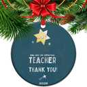 Teacher Appreciation Gifts, You are an Amazon Teacher Christmas Ornament, Thank You Teacher Memory Ceramic Keepsake (C6)