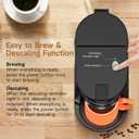 Horavie Small Single Serve Coffee Maker, Fast Brew One Cup Coffee Machine for K Cup and Grounds, 6 to 12 oz. Brew Sizes, Pod Coffee Maker with Descaling Reminder and Viewing Tank, Black