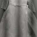 Girls Flower Vintage Floral Lace 3/4 Sleeves Floor Length Dress Wedding Party Evening Formal Pegeant Dance Gown (11-12 Years, White)