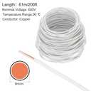 MECCANIXITY THHN Wire 14AWG 200 Feet Electrical Wire Insulated Solid Copper Rated up to 600 Volts for Residential Industrial Grounding Electrical, UL Listed, White