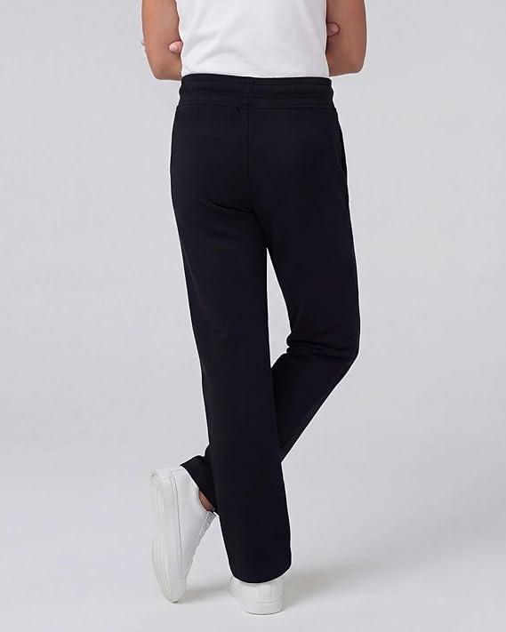 Real Essentials 2 Pack: Girls' Fleece Open Bottom Soft Athletic Performance Casual Sweatpants Size XL