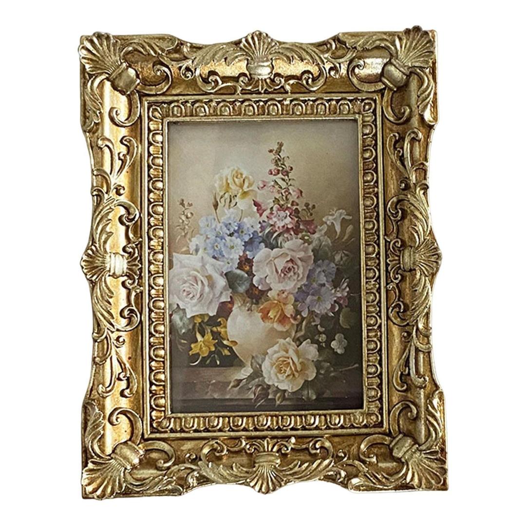 Vintage Frame Photo Frame Picture Holder Embossed Frame Ornate for Living Room Home Decor  17cm/6.7 Inch