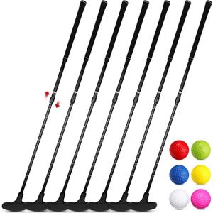 Wettarn 6 Set Golf Putters for Men and Women Two Way Mini Golf Putter with 6 Balls for Right or Left Handed Golfers Adjustable Length