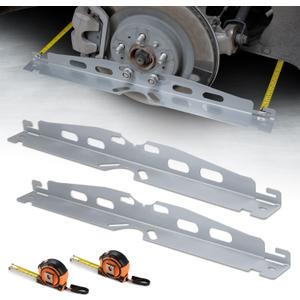 2-Pack Wheel Alignment Plates Tool Kit with Measuring Tapes, Car Toe Plates Wheel Alignment Tool for Car Truck SUV, Sliver (Silver)