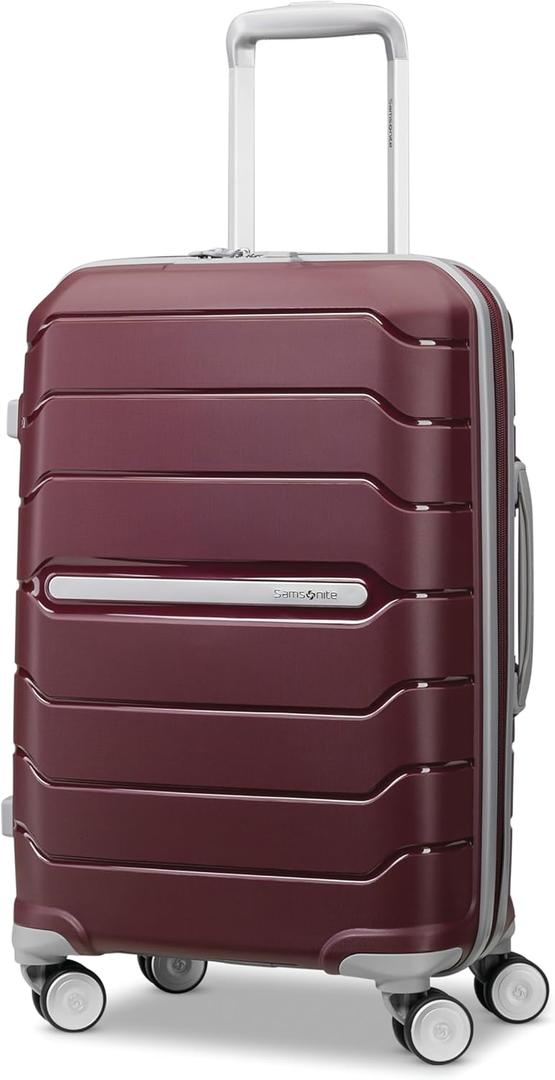 Samsonite Freeform Hardside Carry-On Luggage with Spinner Wheels - Hardshell Suitcase - TSA, Airline-Approved - Expandable Hard Shell, Smooth Rolling Wheels for Lightweight Travel - Merlot