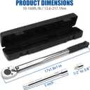 XJX 1/2-Inch Drive Click Torque Wrench Set, 10-160FT-LB/13.6-217.1Nm Torque Wrench