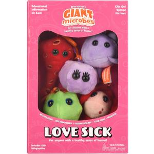 GIANT MICROBES Love Sick Themed Gift Box, STIs, STDs, Medical Lab Technician Gifts, OBGYN Gifts for Doctors, Infection Prevention Gift, Infection Control Nurse, Medical Presents, Bag Charms