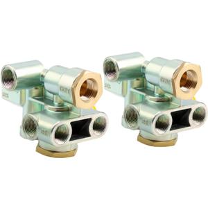 110500 Sealco Spring Brake Control Valve 2 pcs, Replaces# 110500X, 170.110500, 065438, 51131, Trailer 3/8" Ports Priority Valve, Emergency Stop Priority Parking