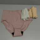 BATTEWA Incontinence Underwear for Women,Leak Proof Underwear Washable Absorbency Cotton Panties Bladder Leakage Protective 50ML(3Color,Large,3-Pack)