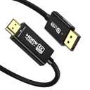 DisplayPort 1.4 to HDMI 2.1 Cable 4K@120Hz, UniDirectional DP to HDMI Adapter Cord, Supported HDCP 2.2 & HDR10,for Monitor, TV, PC HP, Dell, Acer, AMD, NVIDIA (3.3FT)