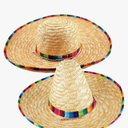 Pack of 2 Mexican Sombrero Hat Large Sombrero Straw Hat with Rainbow Serape Trim for Adults Teens Mexican Fiesta Party Fancy Dress Costume Accessories, 2 Styles
