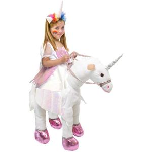 Kids Unicorn Ride On Costume T-Rex Dragon Animal Halloween Cosplay - Unicorn-M