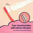 2 x SANGSI Embossed Bristle Toothbrush, Soft Toothbrushes for Adults - Sensitive Teeth and Gums Care - Perfect Travel Essentials  Bubble Bubble Romantic Pack of 4