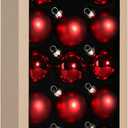 Suixing Christmas Glass Balls Multi Colors Included with Loop Set Festival Home Party Decors Xmas Tree Hanging Pendant 14PC 2.2In Red